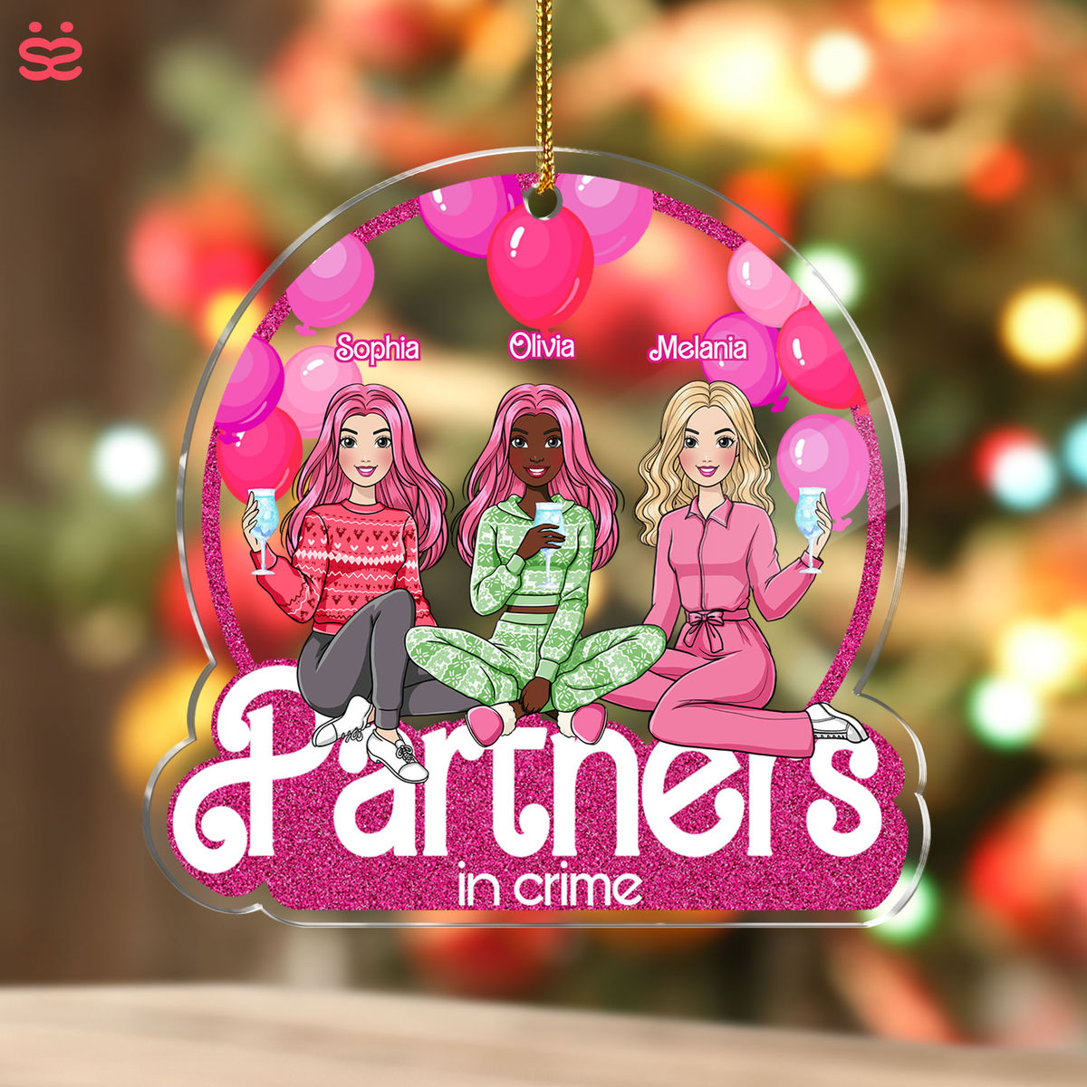 Free Standard Shipping for orders from $65 - 2024 Personalized Acrylic Xmas Ornament - Newly Released Gift For Christmas - Unique Gift For Partners in Crime_1