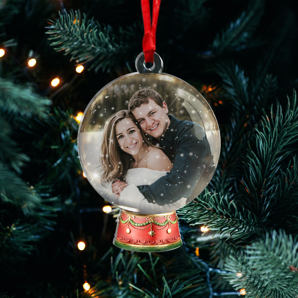 Custom Photo Ornament - Christmas Gift for her and him_1