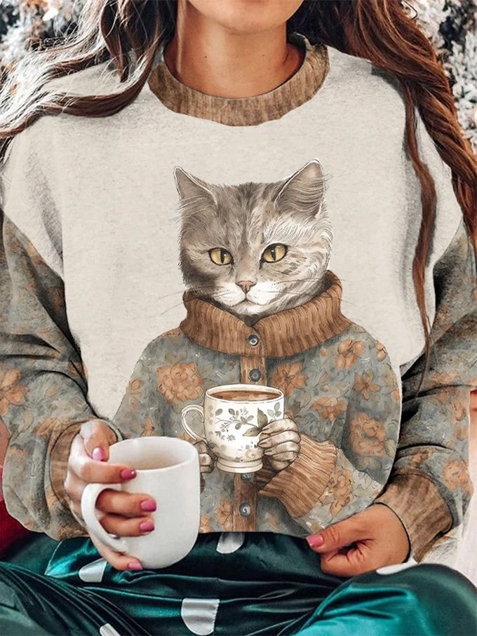 Custom Photo Sweatshirt - Cat photo sweatshirt_1