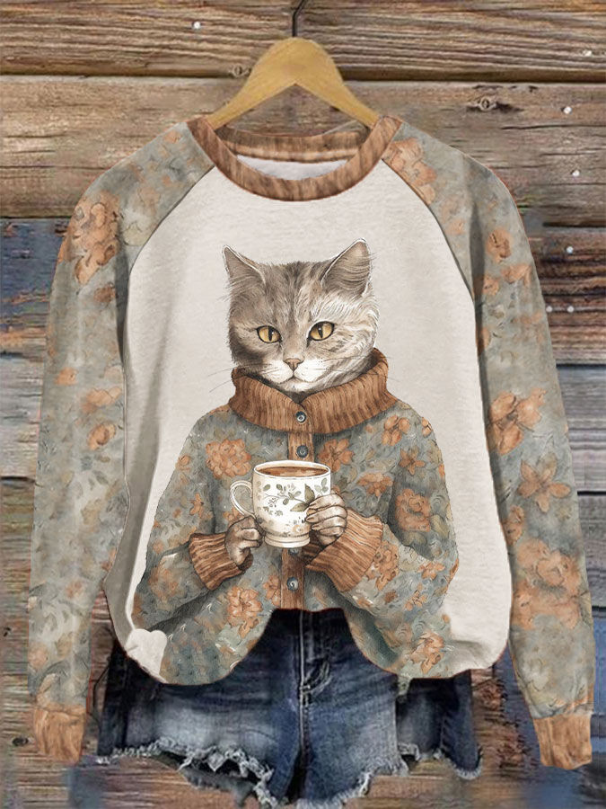 Custom Photo Sweatshirt - Cat photo sweatshirt_2