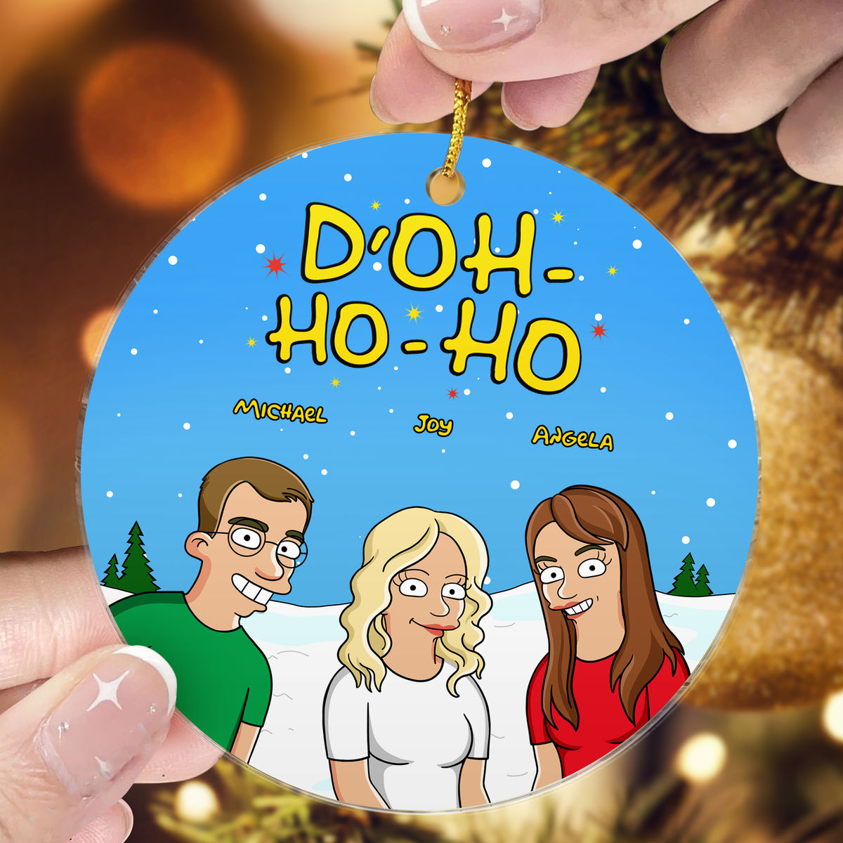 Geeky Gang - Best Coworkers Ever - Funny Christmas Gifts For Your Loved Ones - Acrylic Circle Ornament (b3)_1