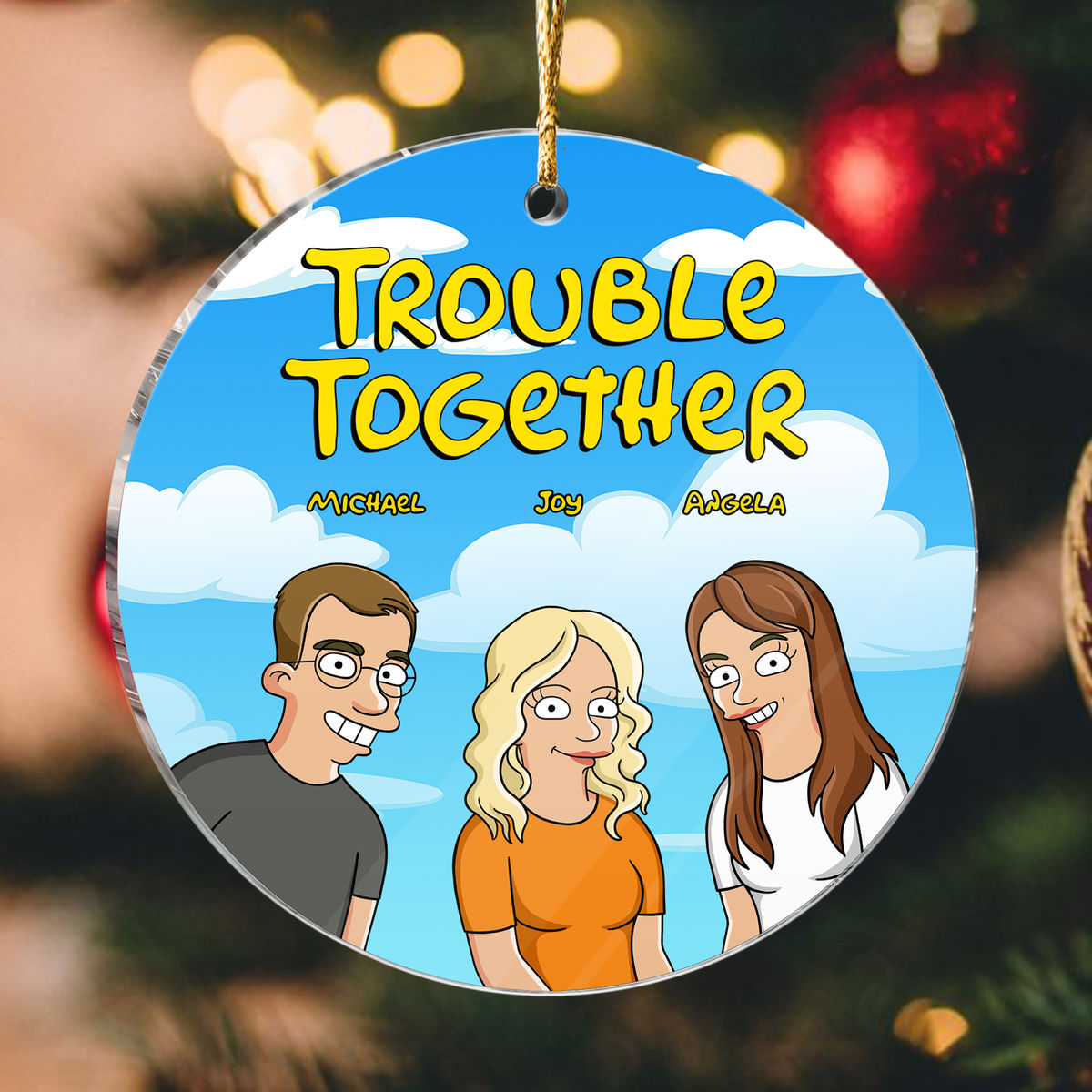 Geeky Gang - Best Coworkers Ever - Funny Christmas Gifts For Your Loved Ones - Acrylic Circle Ornament (b2)_3