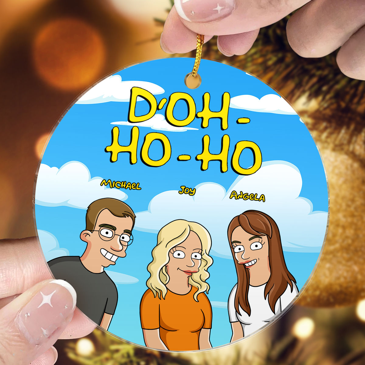 Geeky Gang - Best Coworkers Ever - Funny Christmas Gifts For Your Loved Ones - Acrylic Circle Ornament (b2)_1