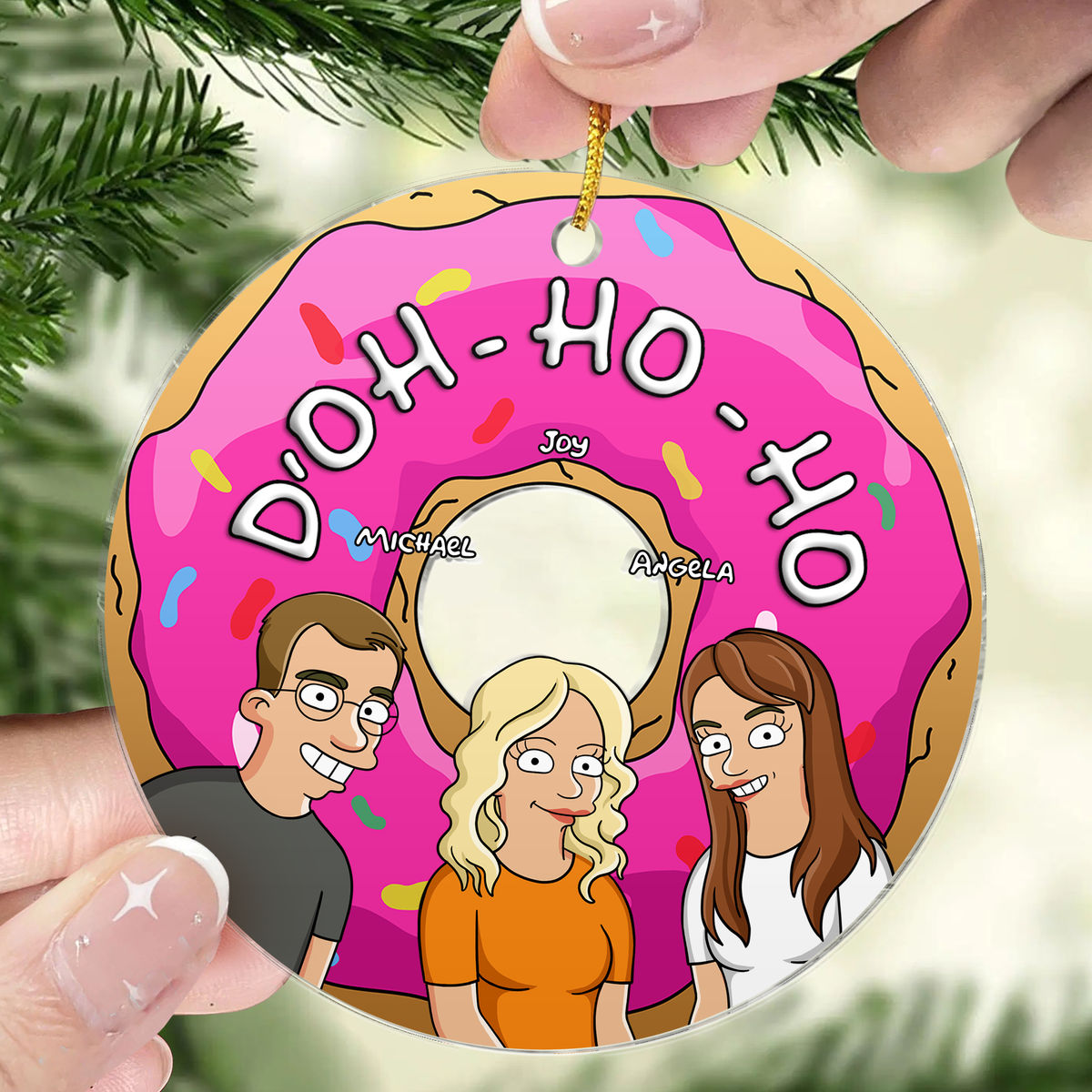 Geeky Gang - Best Coworkers Ever - Funny Christmas Gifts For Your Loved Ones - Acrylic Circle Ornament (b1)_2