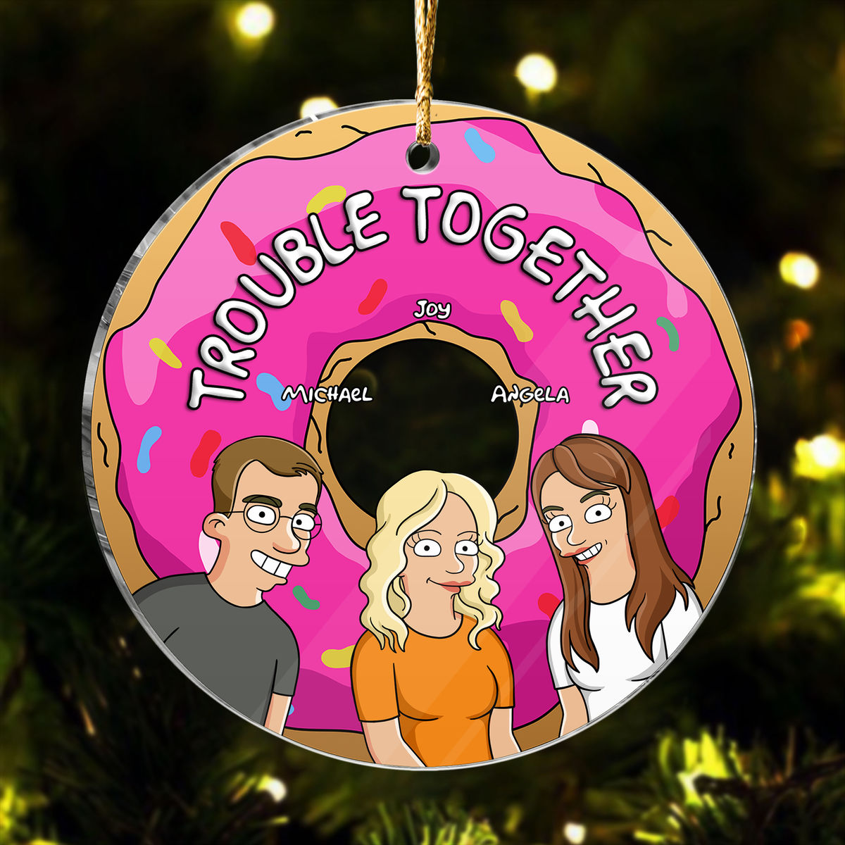 Geeky Gang - Best Coworkers Ever - Funny Christmas Gifts For Your Loved Ones - Acrylic Circle Ornament (b1)_3
