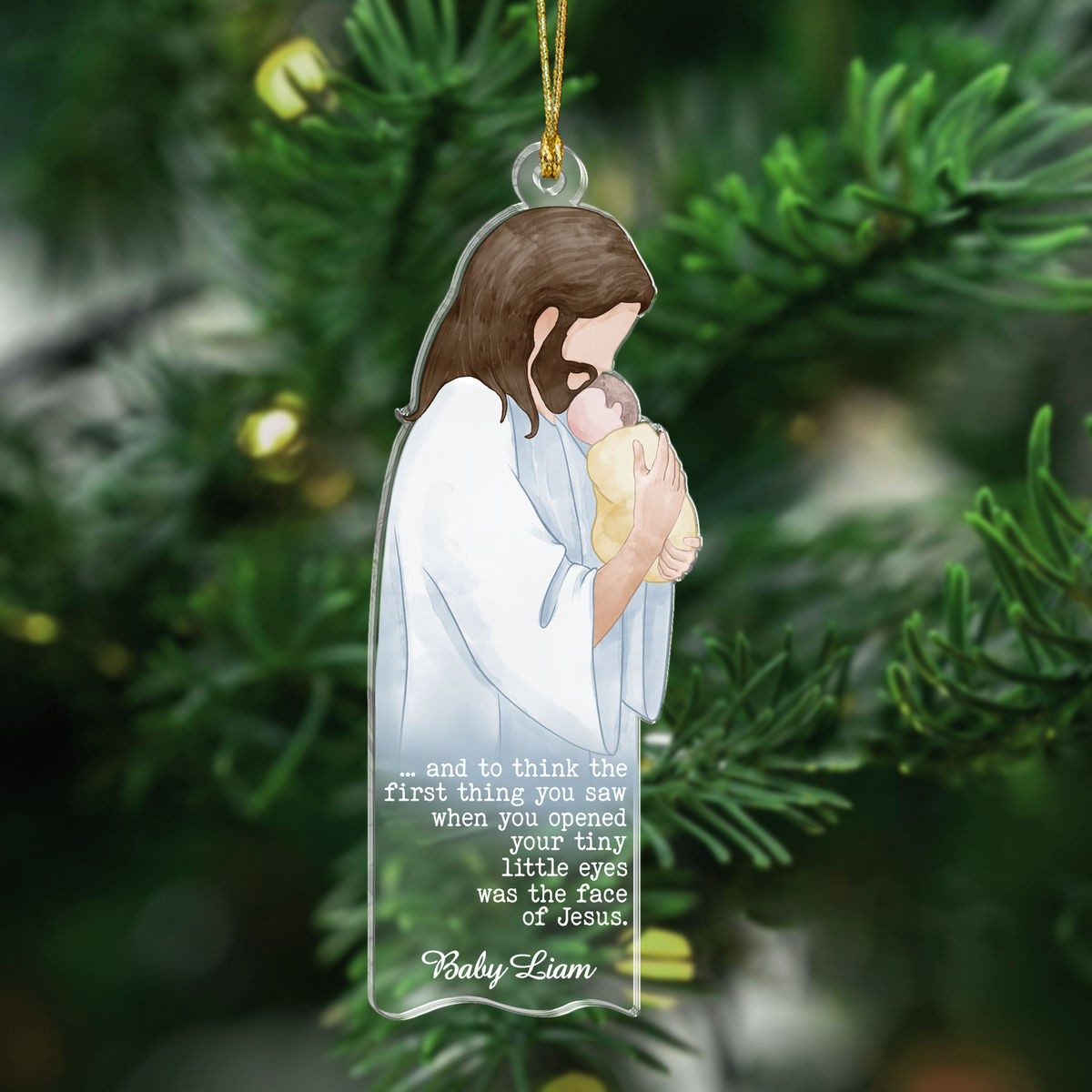 Personalized Ornament - Acrylic Ornament - Baby Memorial Ornament (39377)_2