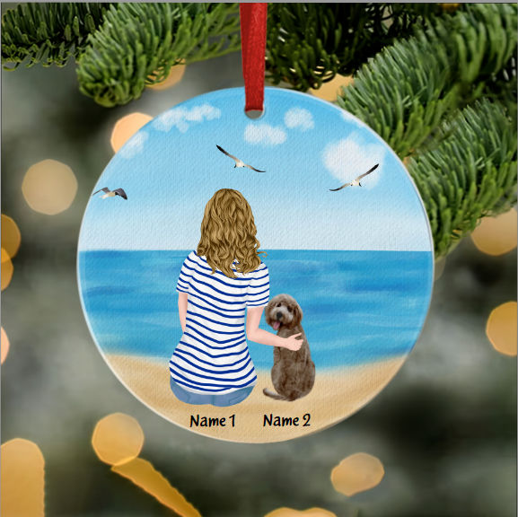 Lovers Together Personalized Christmas Ornament