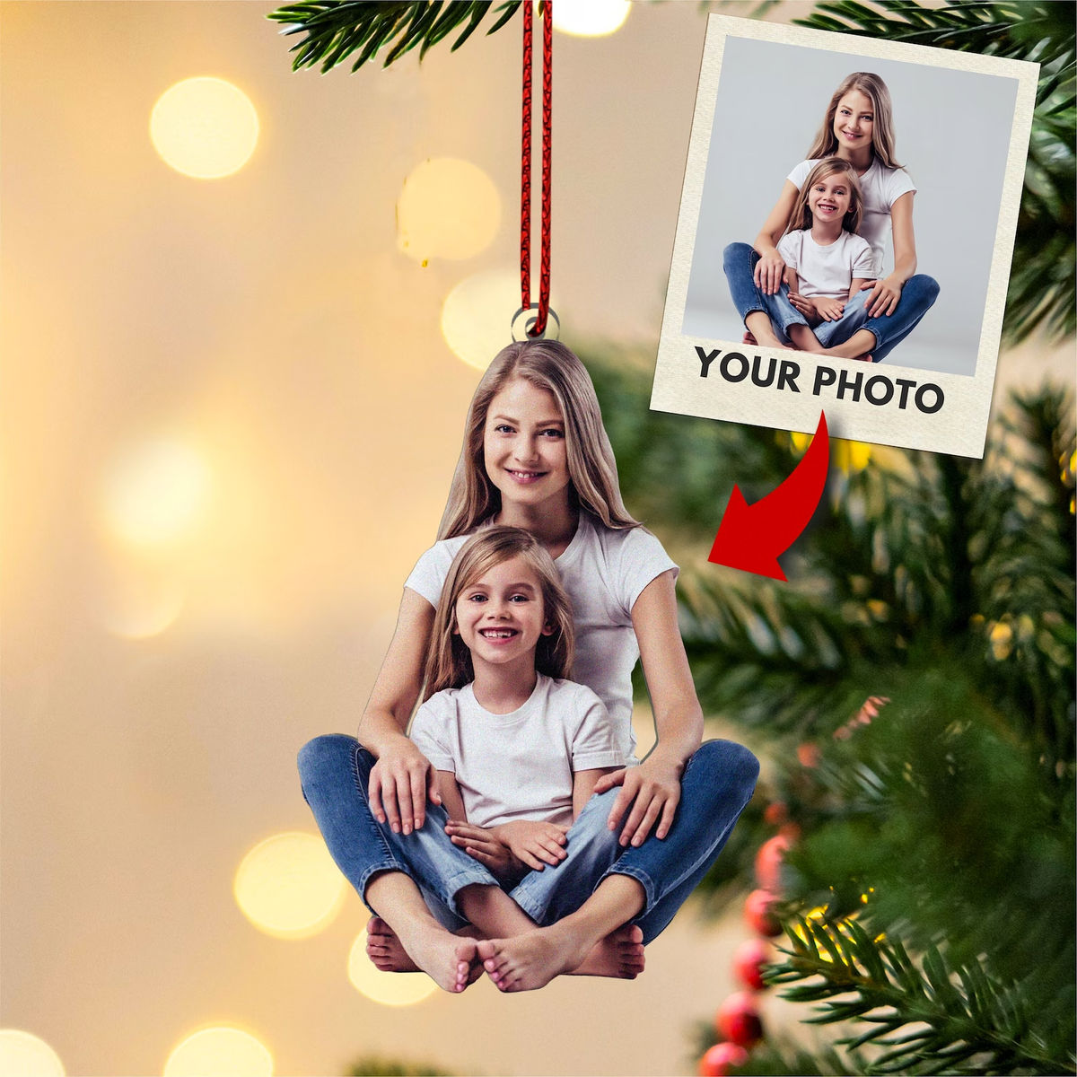 Photo Ornament - Christmas Ornament Photo Ornament, Personalized Ornament, Custom Family Photo Ornament, Acrylic Picture Ornament, Family Ornaments 2 - Personalized Photo Ornament_4