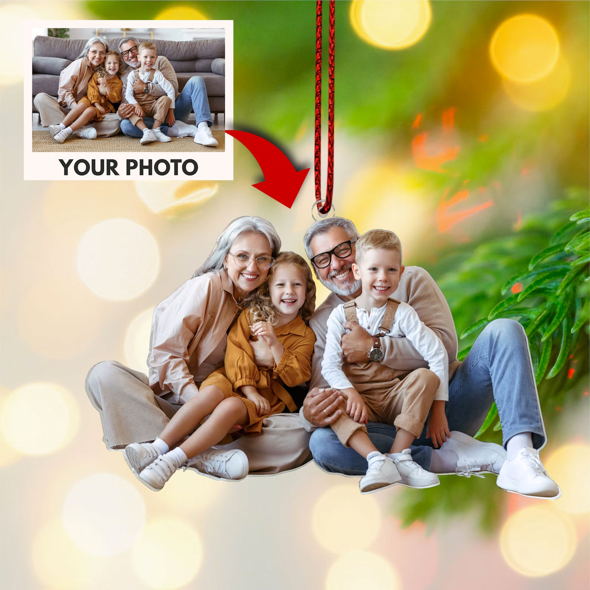 Photo Ornament - Christmas Ornament Photo Ornament, Personalized Ornament, Custom Family Photo Ornament, Acrylic Picture Ornament, Family Ornaments 4 - Personalized Photo Ornament_1