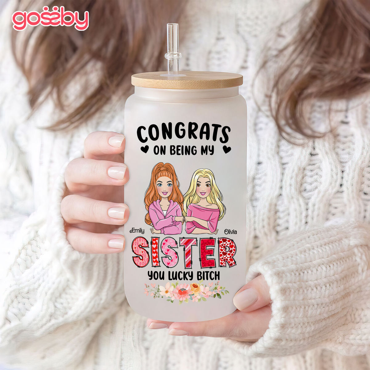 Congrats On Being My Sibling - Personalized 30oz Tumbler With