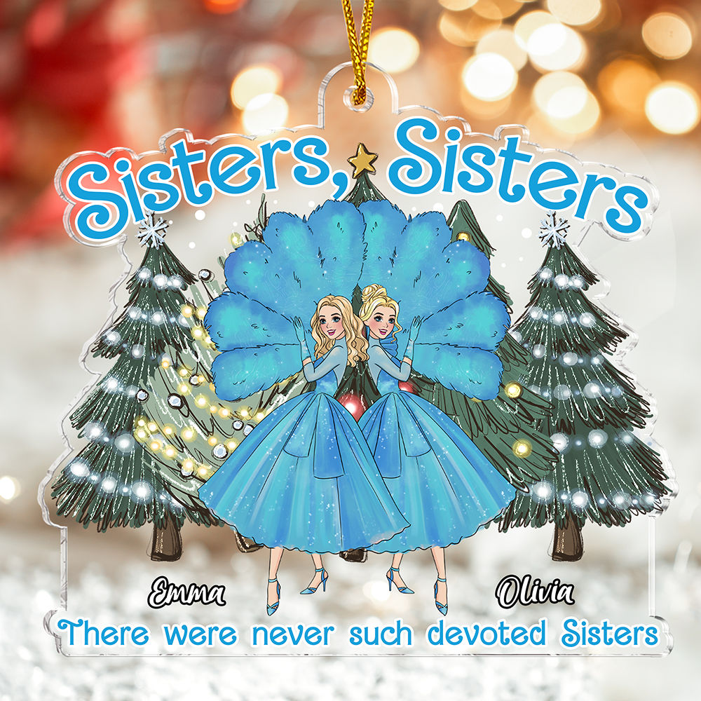 Acrylic Ornament - Personalized Ornament - Sisters Sisters - Personalized Ornament