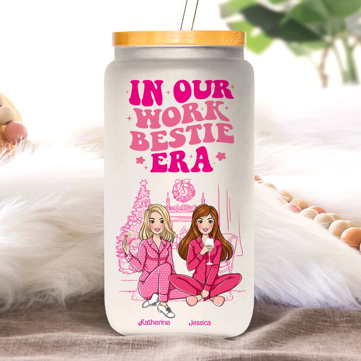 Christmas Gifts For Her - The Best Glass Tumbler Ever - Pink Dolls - In Our  Work Bestie Era - Gift For Best Friends, BFF, Sisters, Coworkers