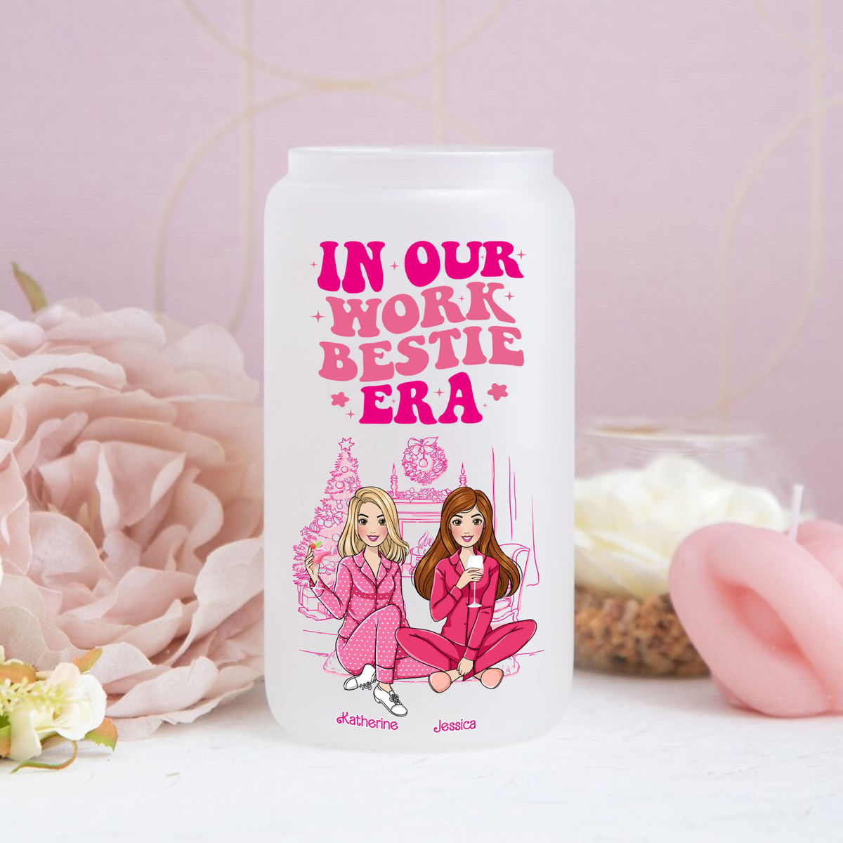 Christmas Gifts For Her - The Best Glass Tumbler Ever - Pink Dolls - In Our  Work Bestie Era - Gift For Best Friends, BFF, Sisters, Coworkers