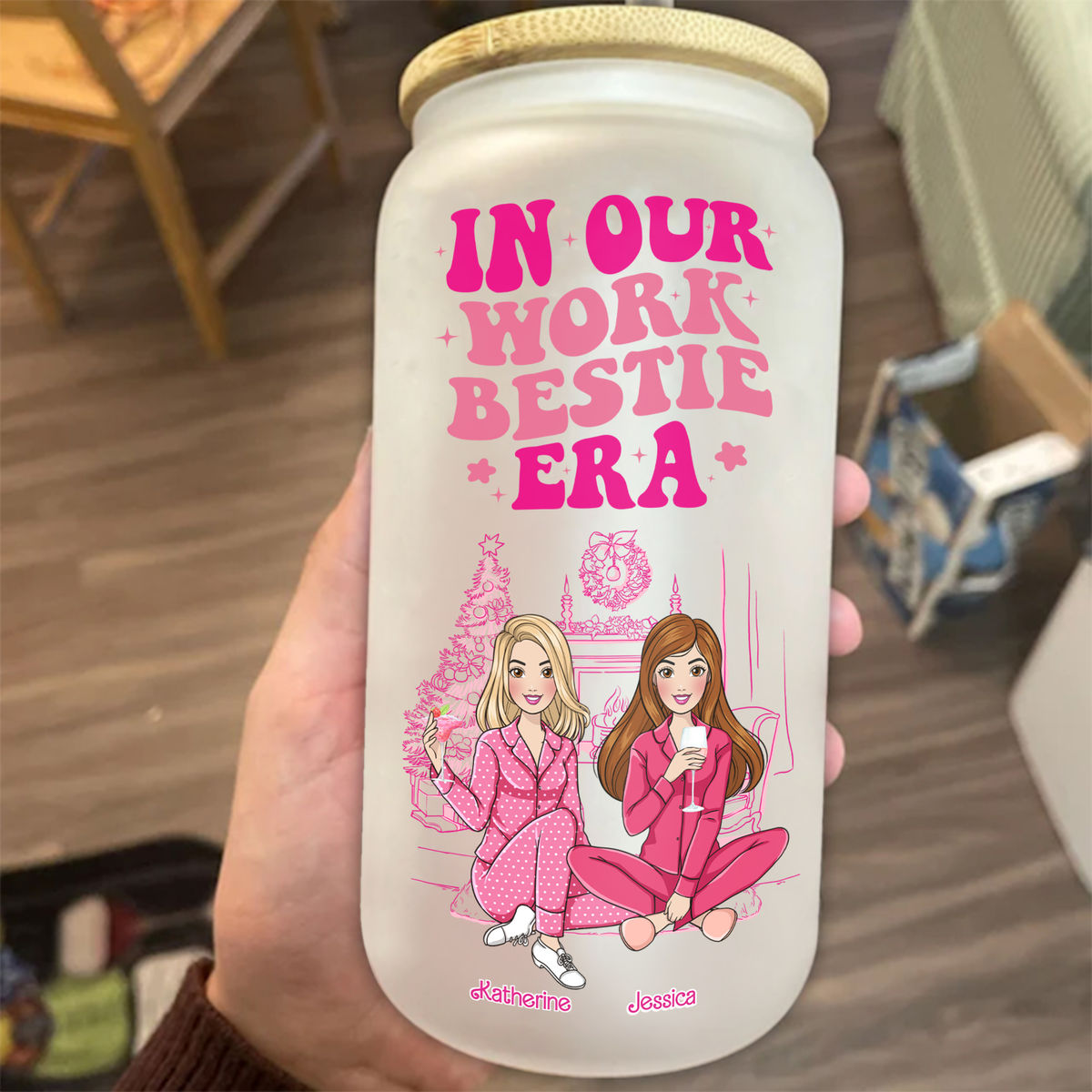 Christmas Gifts For Her - The Best Glass Tumbler Ever - Pink Dolls - In Our  Work Bestie Era 