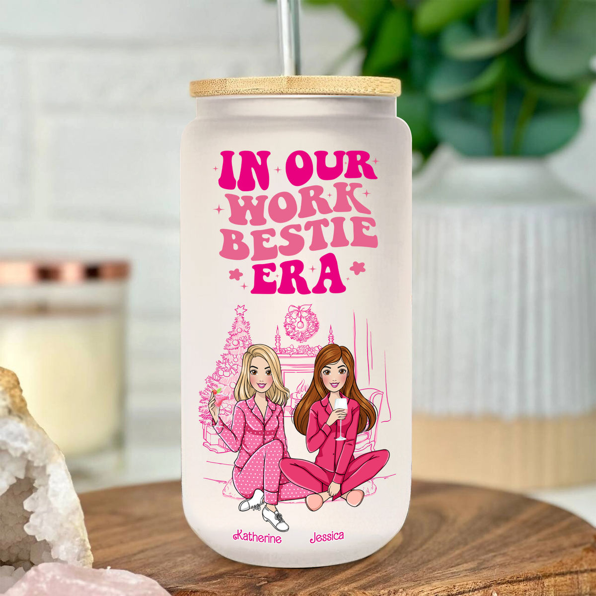 Christmas Gifts For Her - The Best Glass Tumbler Ever - Pink Dolls - In Our  Work Bestie Era - Gift For Best Friends, BFF, Sisters, Coworkers