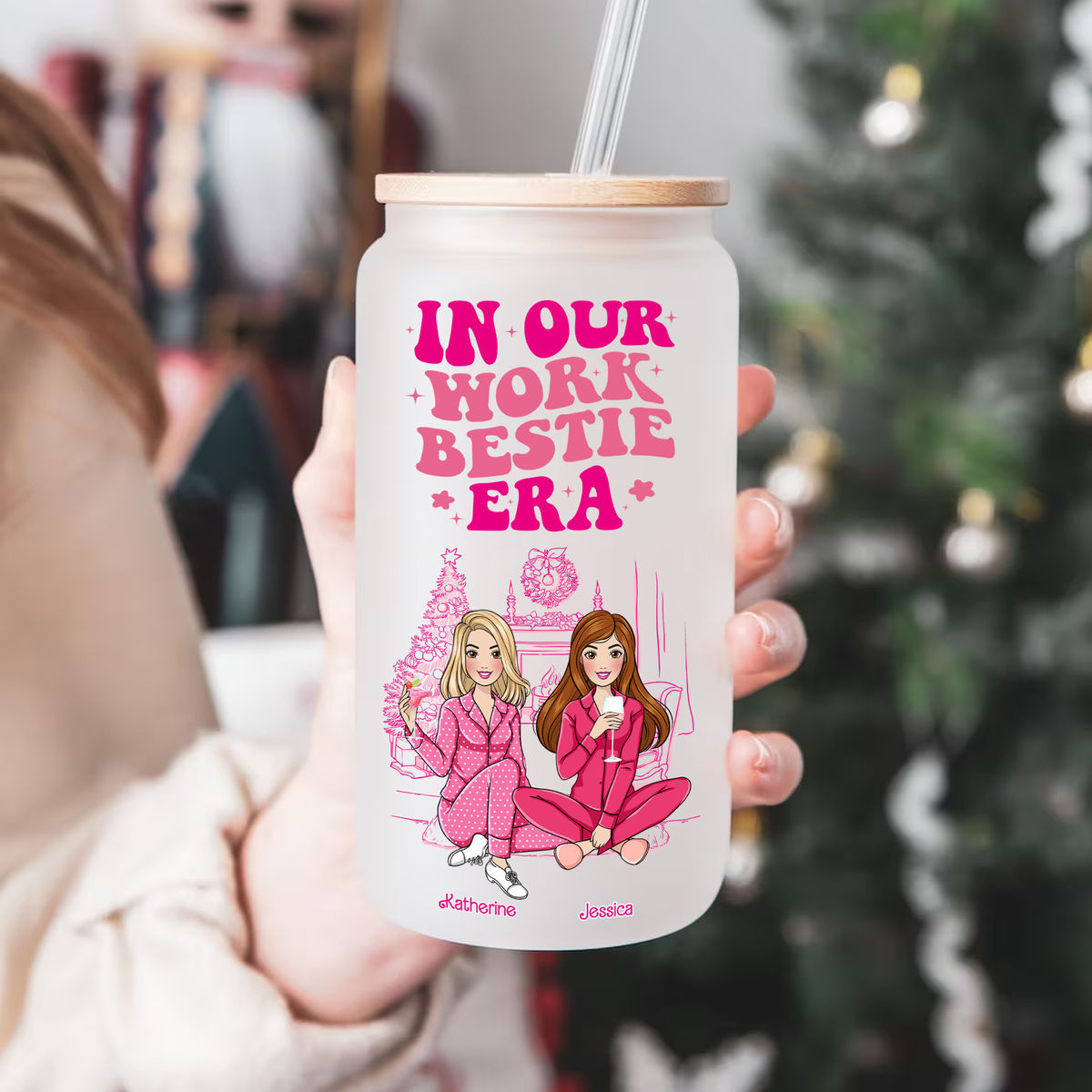 Christmas Gifts For Her - The Best Glass Tumbler Ever - Pink Dolls - In Our  Work Bestie Era - Gift For Best Friends, BFF, Sisters, Coworkers