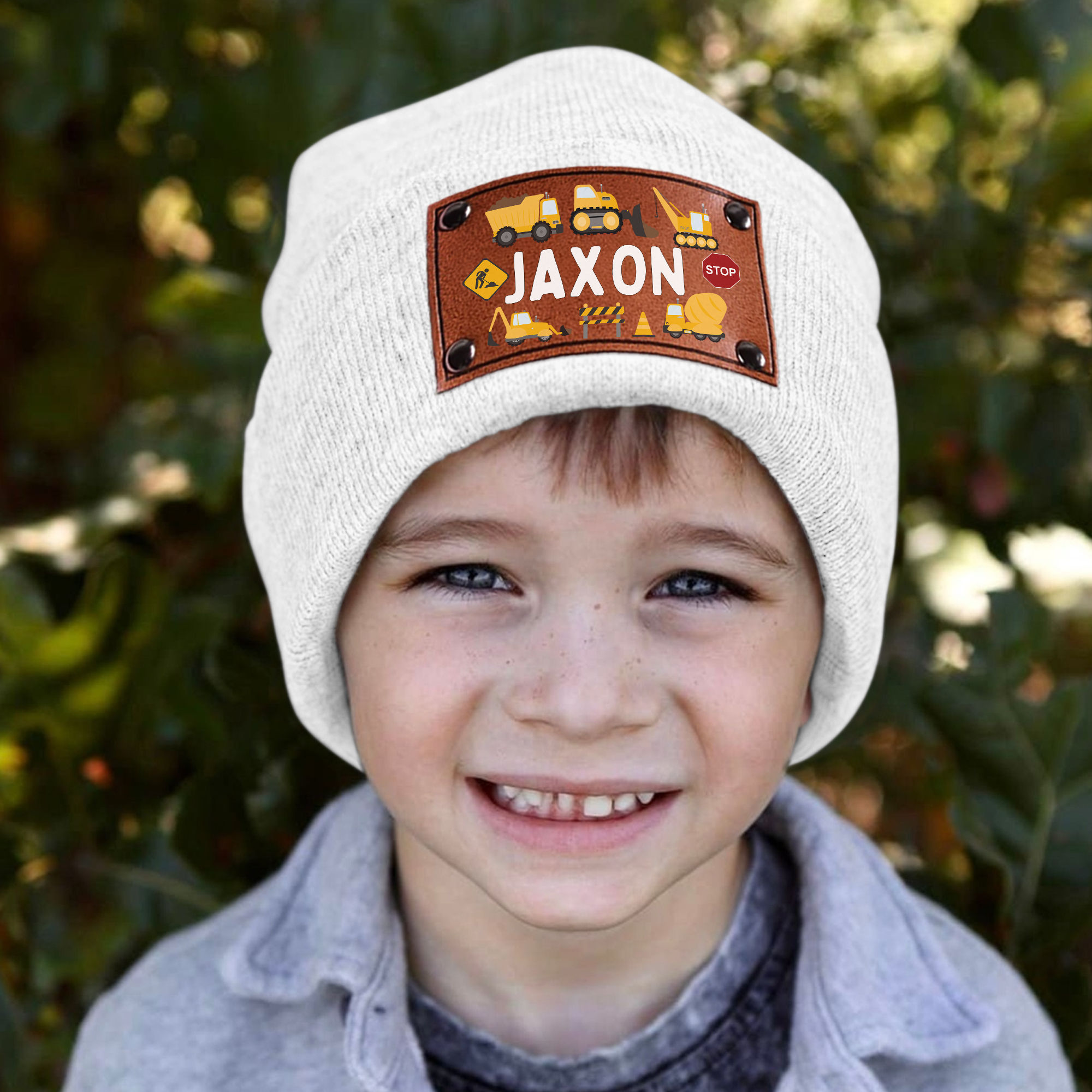 Custom Beanie construction hat for boys name hat for toddler name hat for infant custom kid hat custom toddler hat baby boy hat Christmas 2023 Edition Personalized Beanie