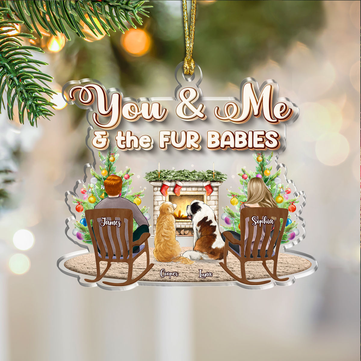 Dog Lover Gifts - Christmas Ornament - Personalized Ornament - Christmas Gift -  You And Me And The Dog Cat - Trending 2024 - Personalized Ornament_3