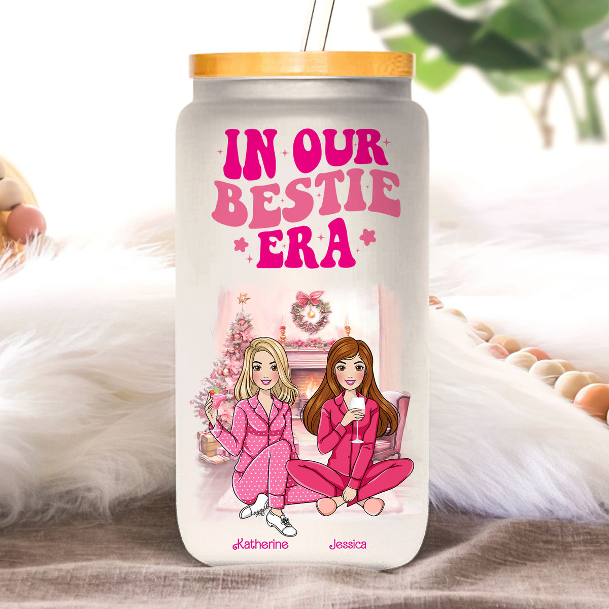 Christmas Gifts For Her - The Best Glass Tumbler Ever - Pink Dolls - In Our  Work Bestie Era 