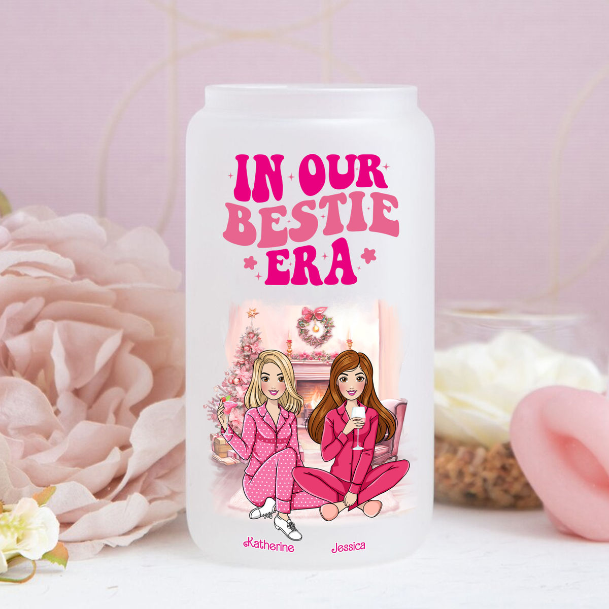 The Best Glass Tumbler Ever - Pink Dolls - In Our Bestie Era (D1) - Gift  For Best Friends, BFF, Sisters, Coworkers