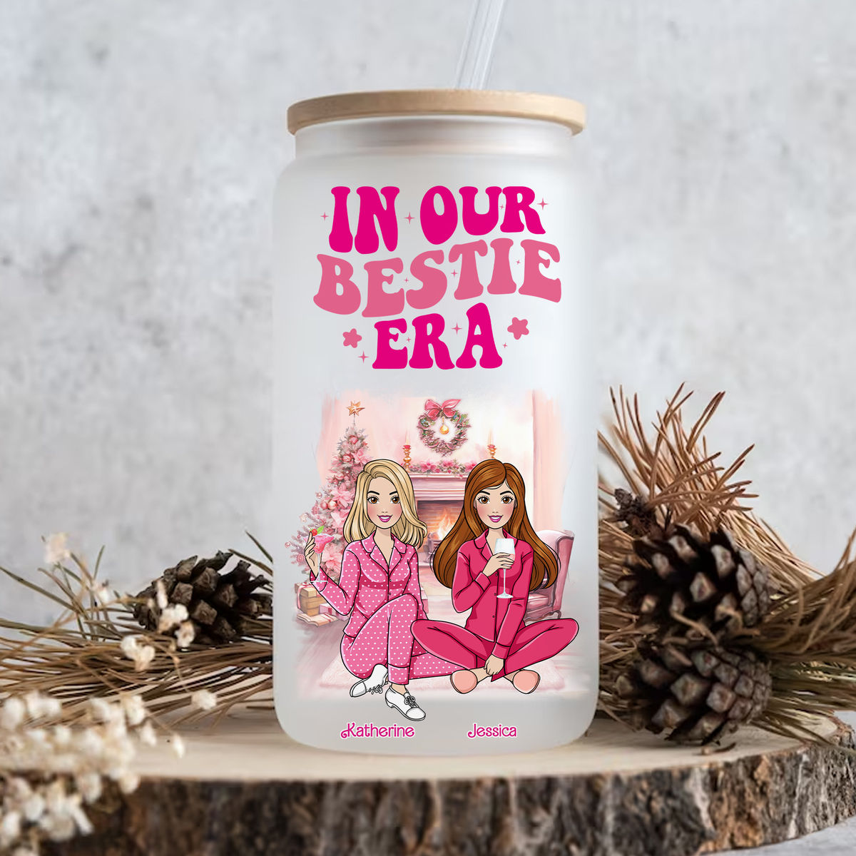 The Best Glass Tumbler Ever - Pink Dolls - In Our Bestie Era (D1) - Gift  For Best Friends, BFF, Sisters, Coworkers