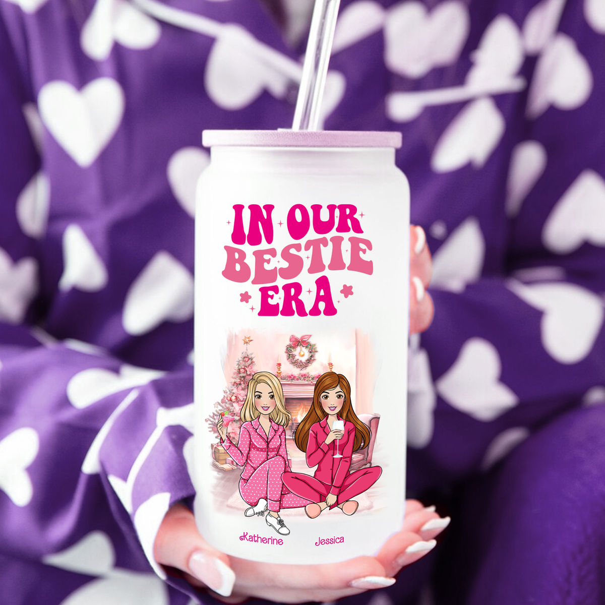 Christmas Gifts For Her - The Best Glass Tumbler Ever - Pink Dolls - In Our  Work Bestie Era 