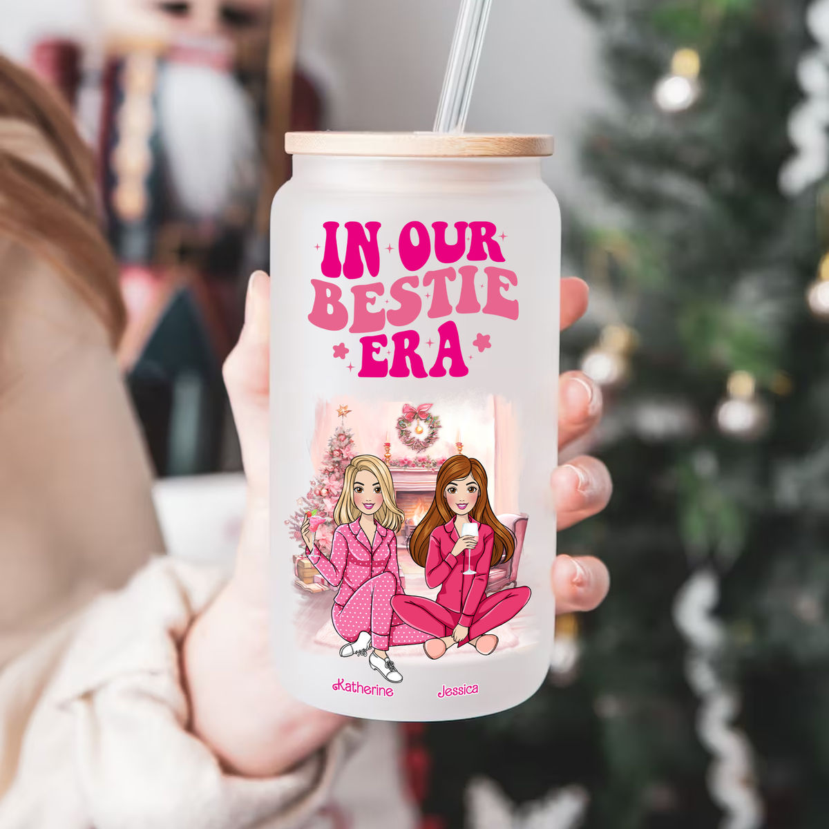 Christmas Gifts For Her - The Best Glass Tumbler Ever - Pink Dolls - In Our  Work Bestie Era 