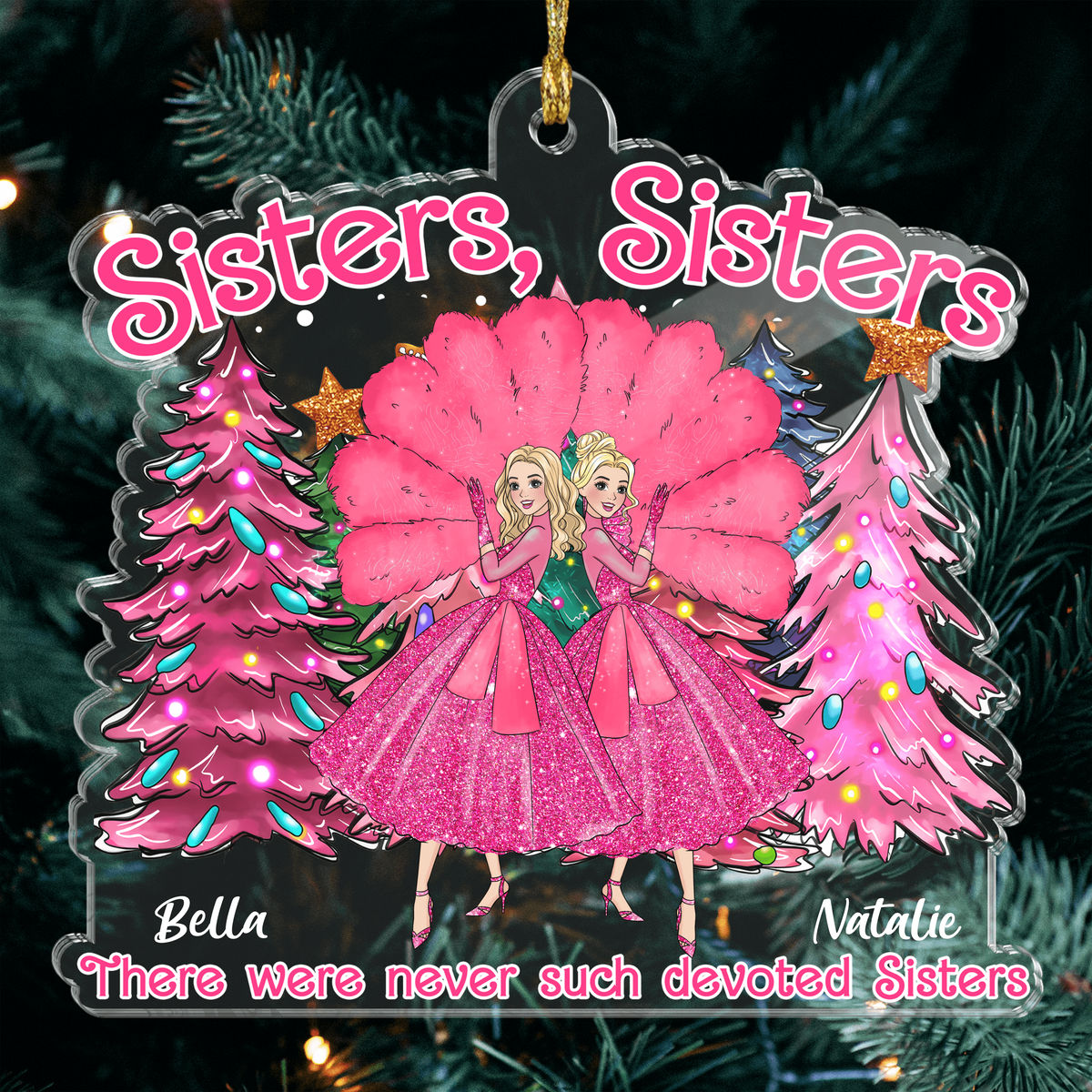 Personalized Ornament - Sisters Sisters Vintage (58136)