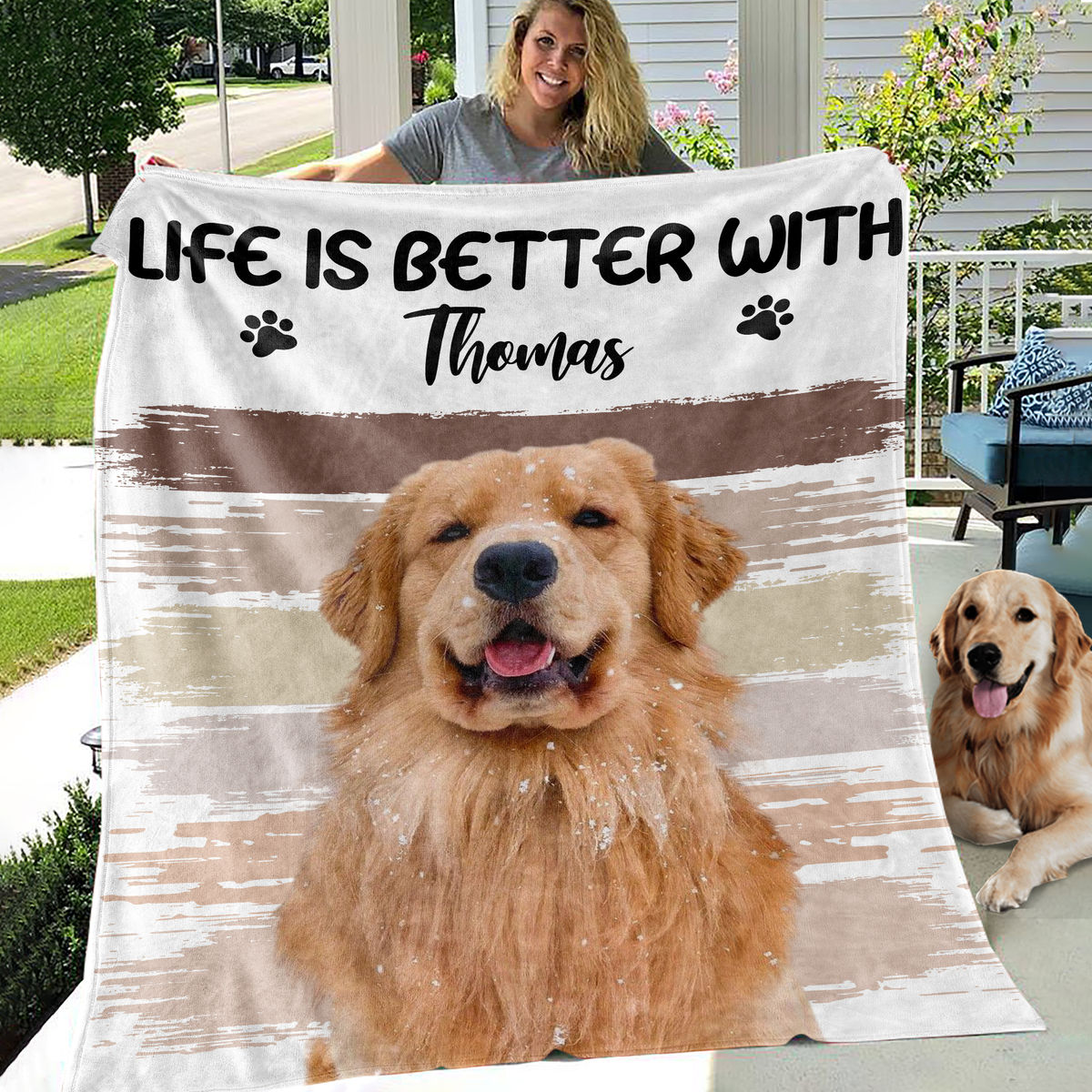 Custom Photo Better Life With Dog Cat - Gift For Pet Lovers - Christmas Gift 2024