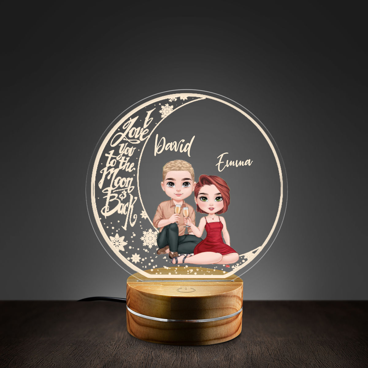 Valentine's Day Gifts - Couple Night Light, Couple Sitting Love Valentine‘s Day Night Light, Loving Gift For Couple, Wife, Husband, Life Partner, Valentine‘s Day Gift 42881_1