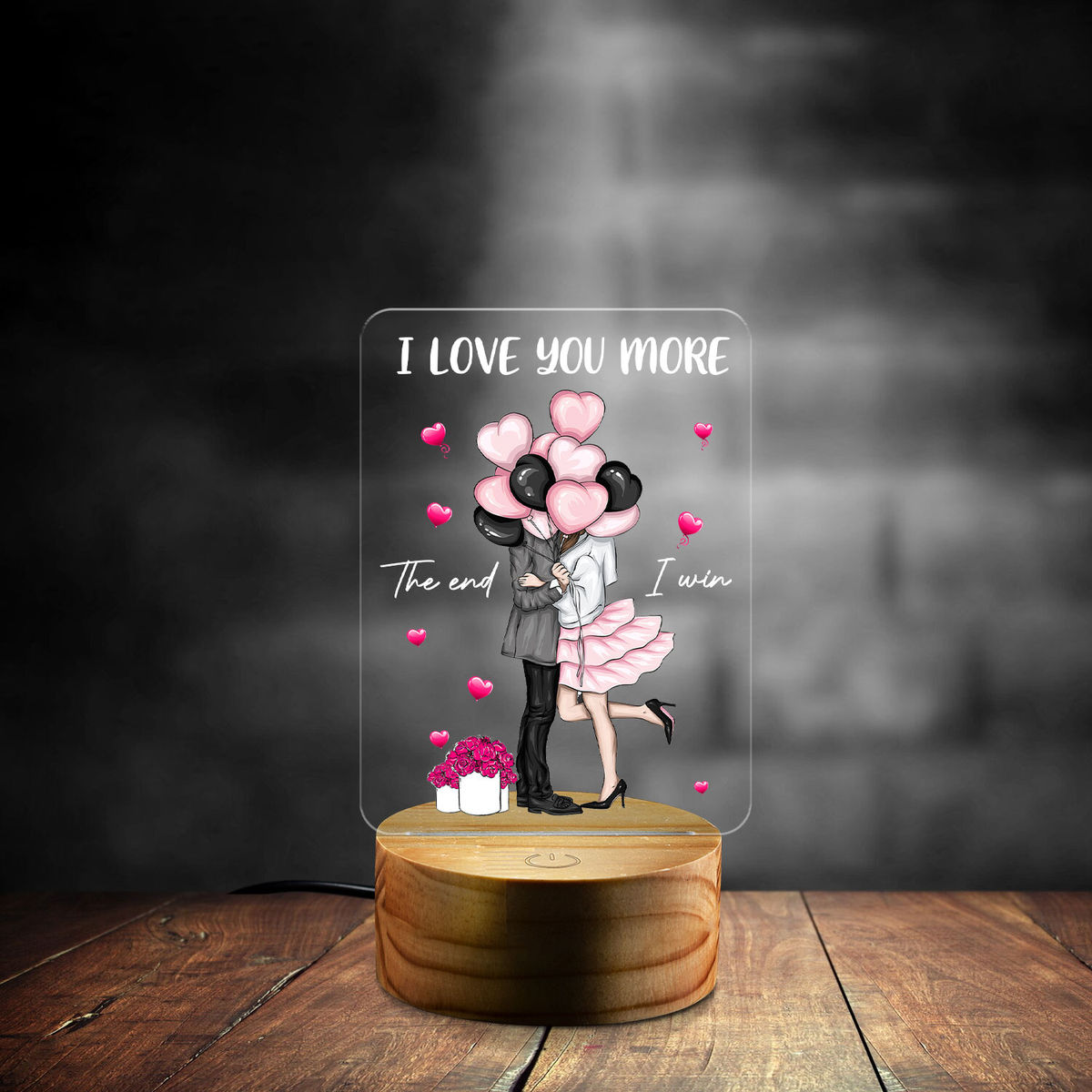 Valentine's Day Gifts - Couple Night Light, I Love You More Valentine‘s Day Night Light, Loving Gift For Couple, Wife, Husband, Life Partner, Valentine‘s Day Gift 42882