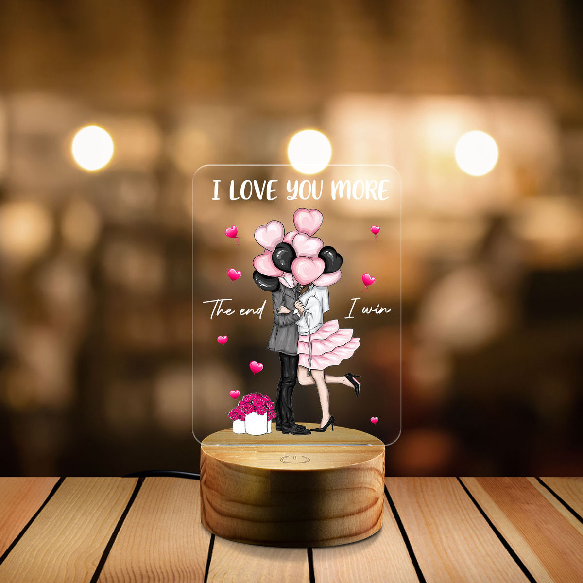 Valentine's Day Gifts - Couple Night Light, I Love You More Valentine‘s Day Night Light, Loving Gift For Couple, Wife, Husband, Life Partner, Valentine‘s Day Gift 42882_1