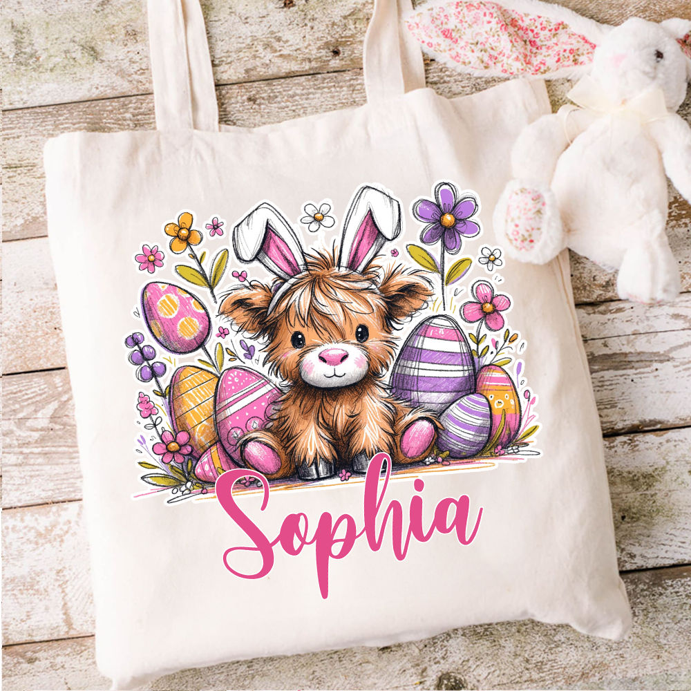 Personalized Easter Tote Bag - Personalized Easter Tote Bag Easter Egg Hunt Boy Girl Easter Basket Gift_3