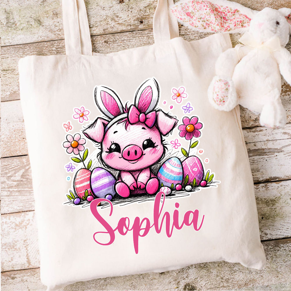 Personalized Tote Bag - Personalized Easter Tote Bag - Personalized Easter Tote Bag Easter Egg Hunt Boy Girl Easter Basket Gift_4