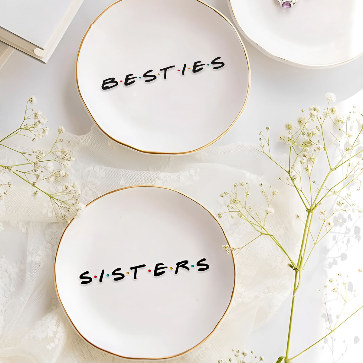 Personalized Jewelry Dish - Jewelry Tray - Jewelry Dish - Sister Friend Bestie - Friends, Sister Gifts, Birthday Gifts For Sister, Friends