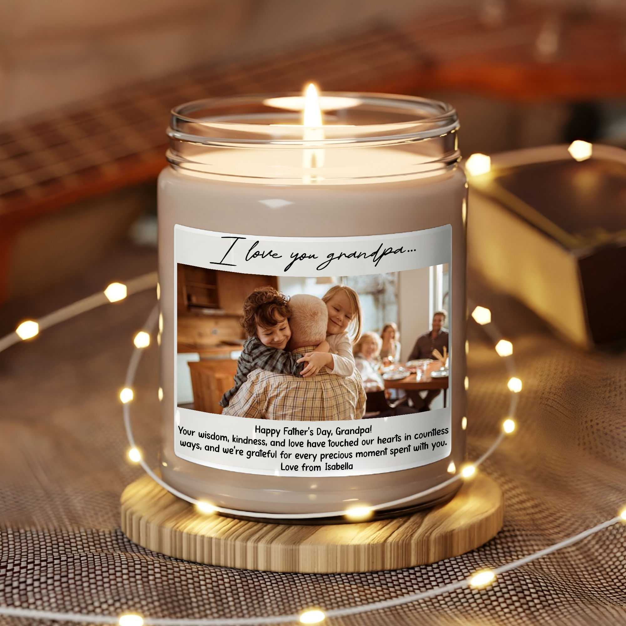 Lavender Scented Candles I love you grandpa Scented Candles Gifts