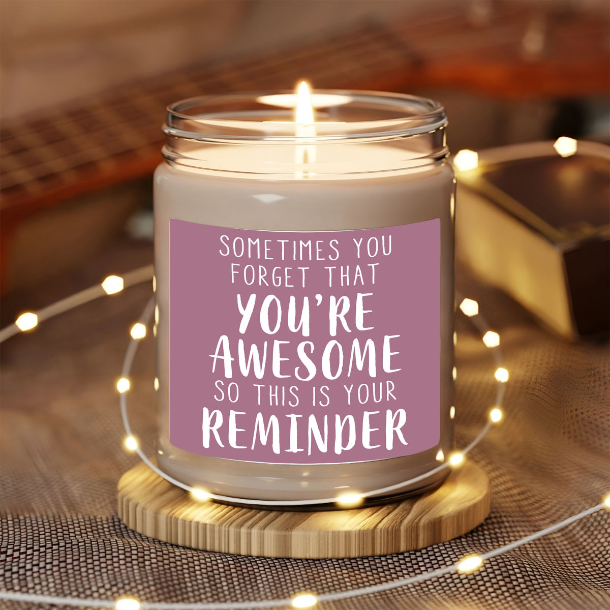 Lavender Scented Candles - YOU’RE AWESOME SO THIS IS YOUR REMINDER - Gifts For Women, Mom, Sisters, Friends, Coworkers - Candle_2