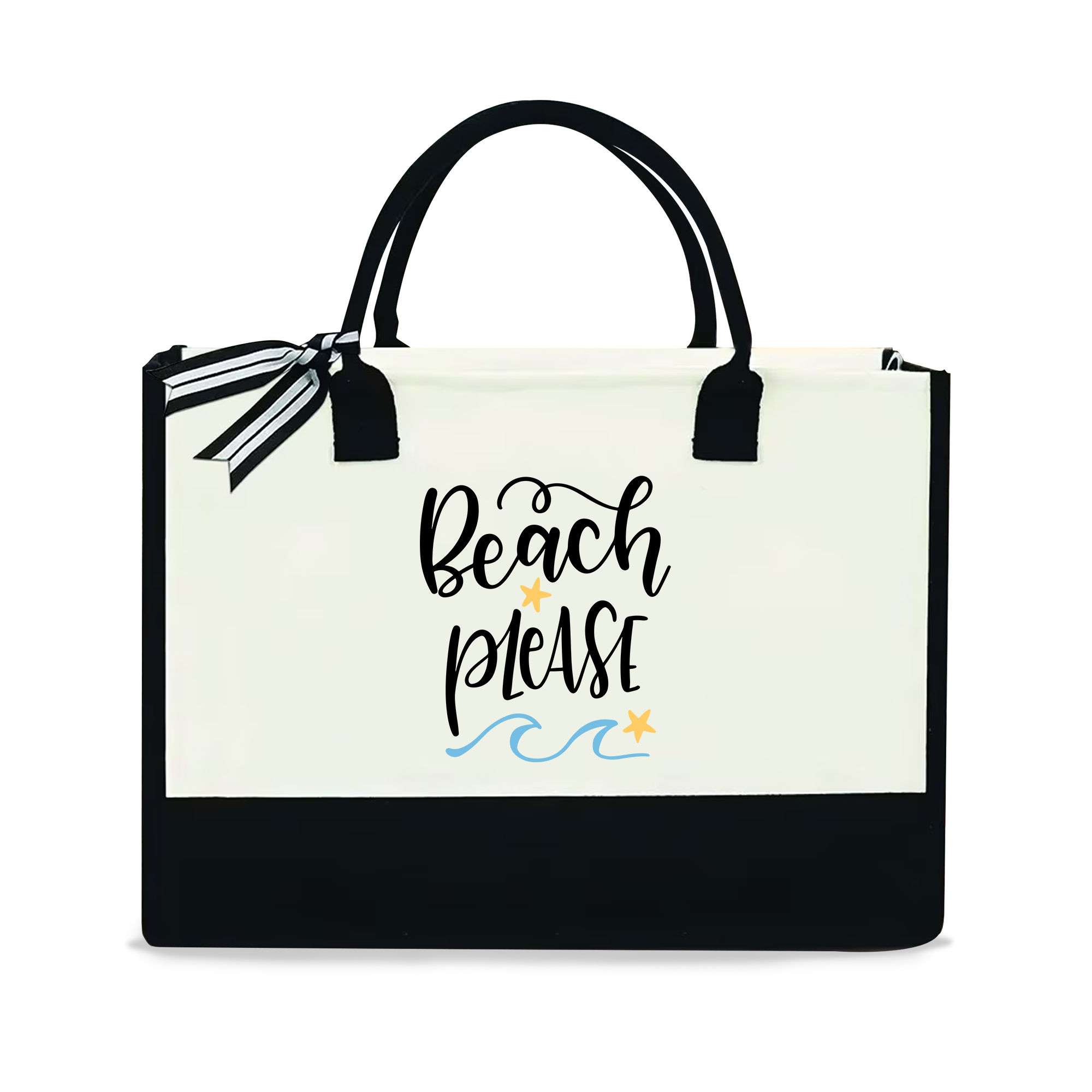 Personalized Canvas Tote Bag With Initial – Large 14x11x6 Inch Monogram Bag For Women, Mom, Sister, Teacher Gift - View #8