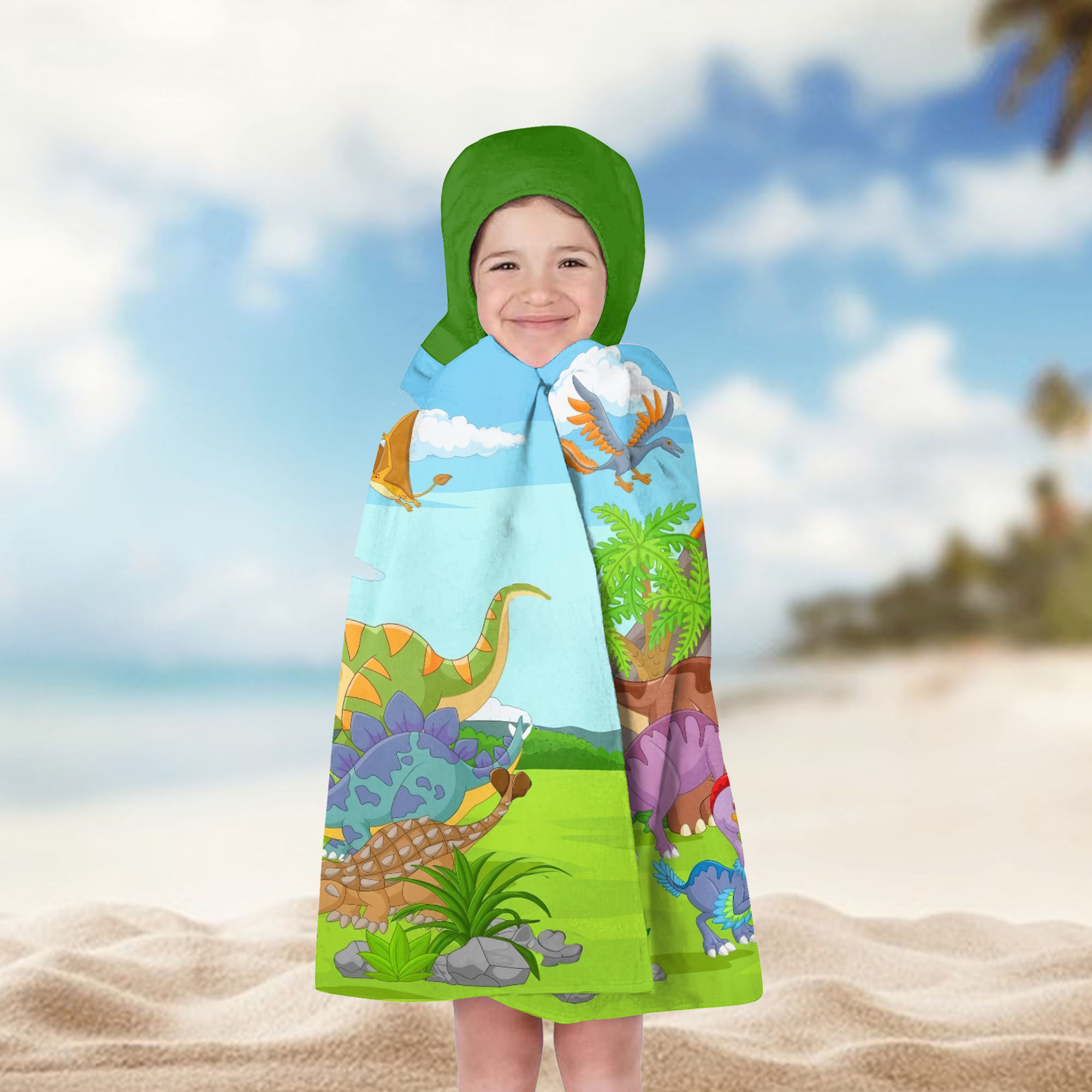 Ice Cream Kids Hooded Beach Towel