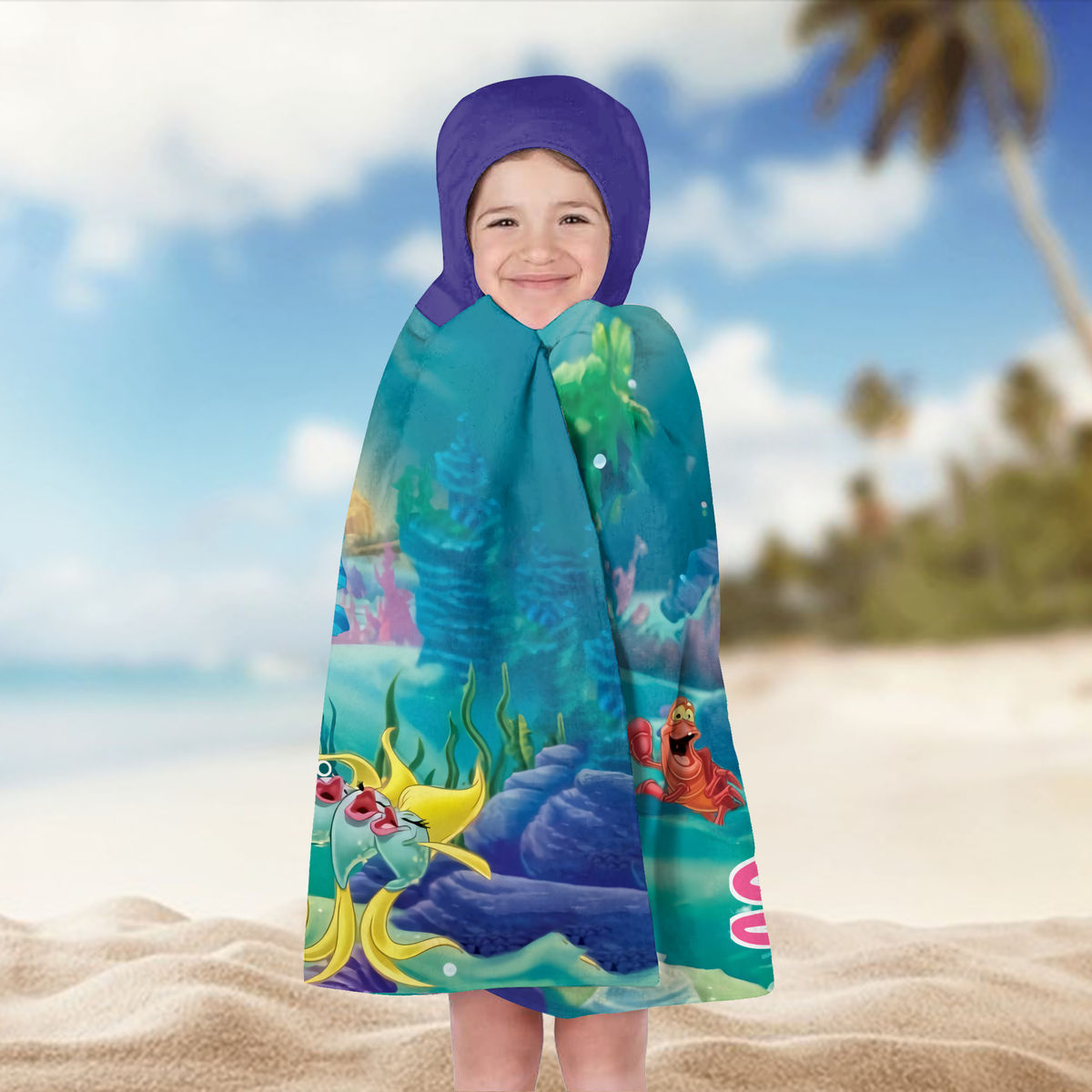 Hooded Towel - Beach Bath Towel with Hood For Kids - Custom Mermaid For Girl - Birthday Gifts for Toddler, Gifts For Kids - Personalized Towel_2