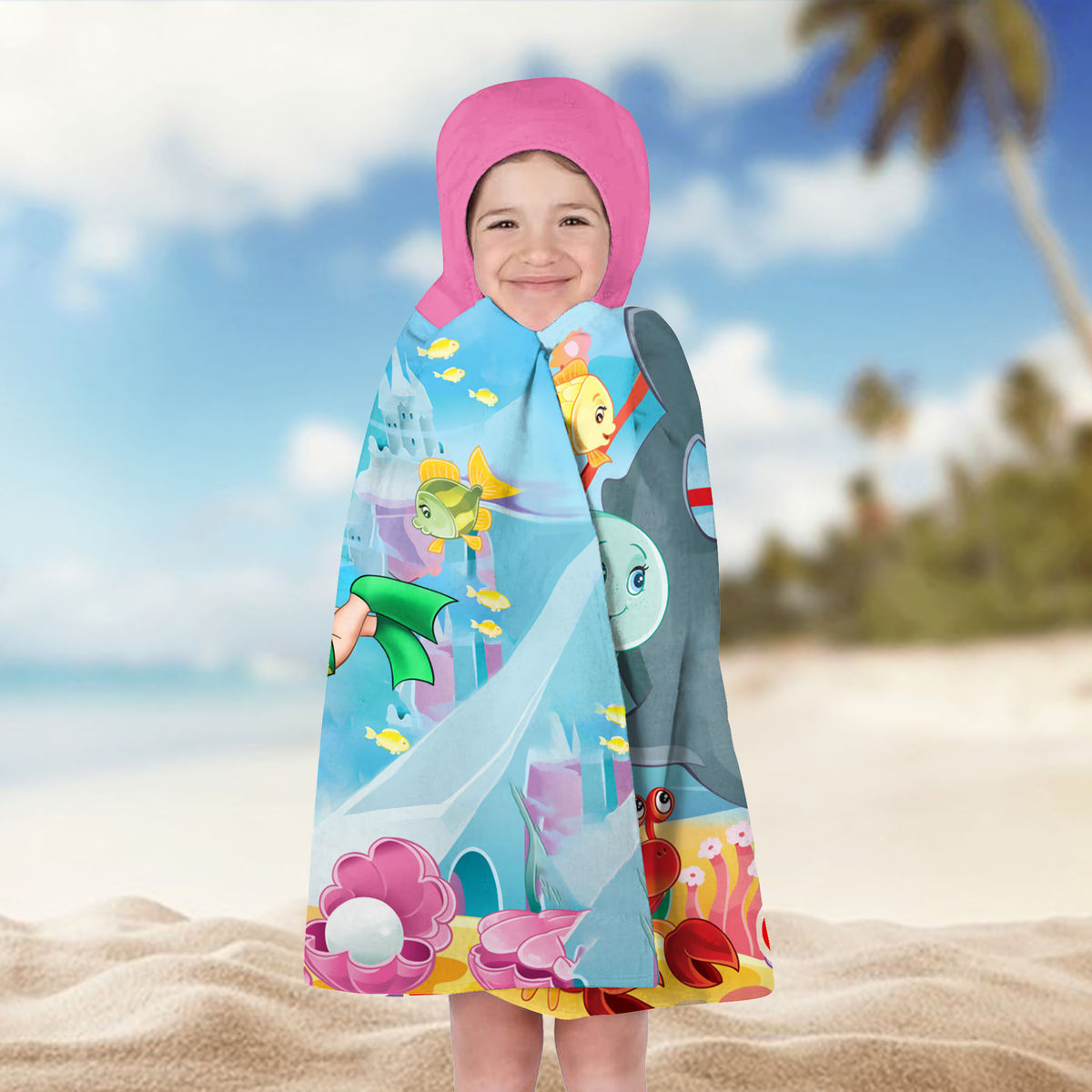 Hooded Towel - Beach Bath Towel with Hood For Kids - Custom Diver For Boy - Birthday Gifts for Toddler, Gifts For Kids - Personalized Towel_3