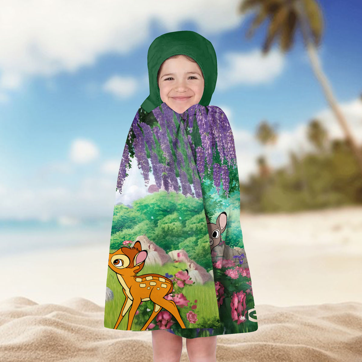 Hooded Towel - Princess Beach Bath Towel with Hood For Kids - Custom Princess For Girl - Birthday Gifts for Toddler, Gifts For Kids_4