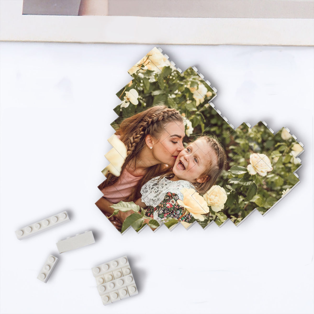 Photo Upload - Personalized Heart Shape Block Photo Puzzle - Gifts For Mom_2