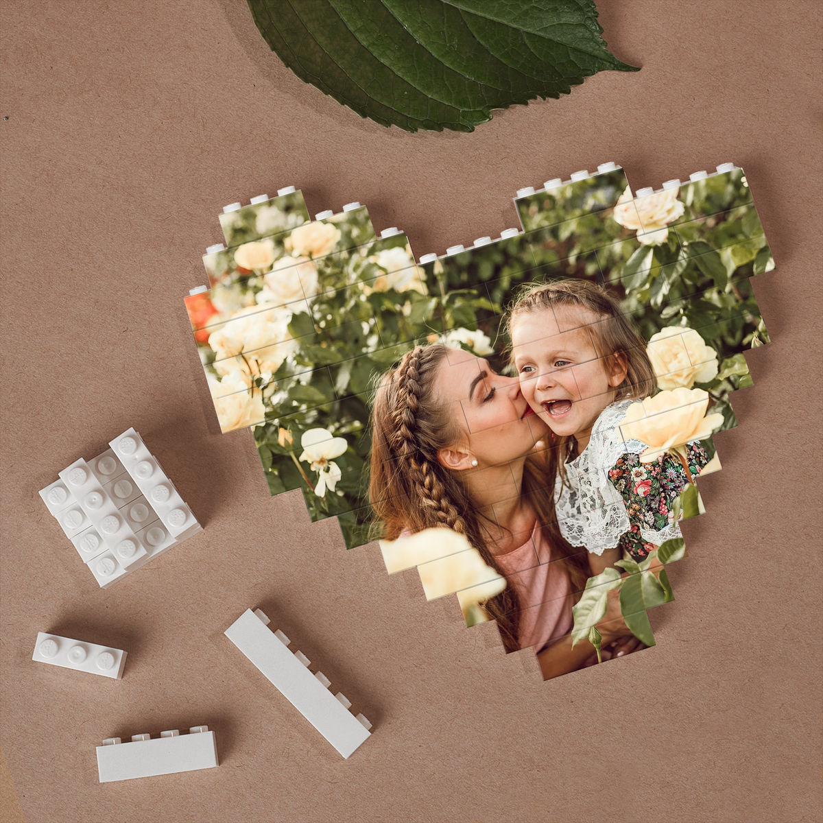 Photo Upload - Personalized Heart Shape Block Photo Puzzle - Gifts For Mom_4