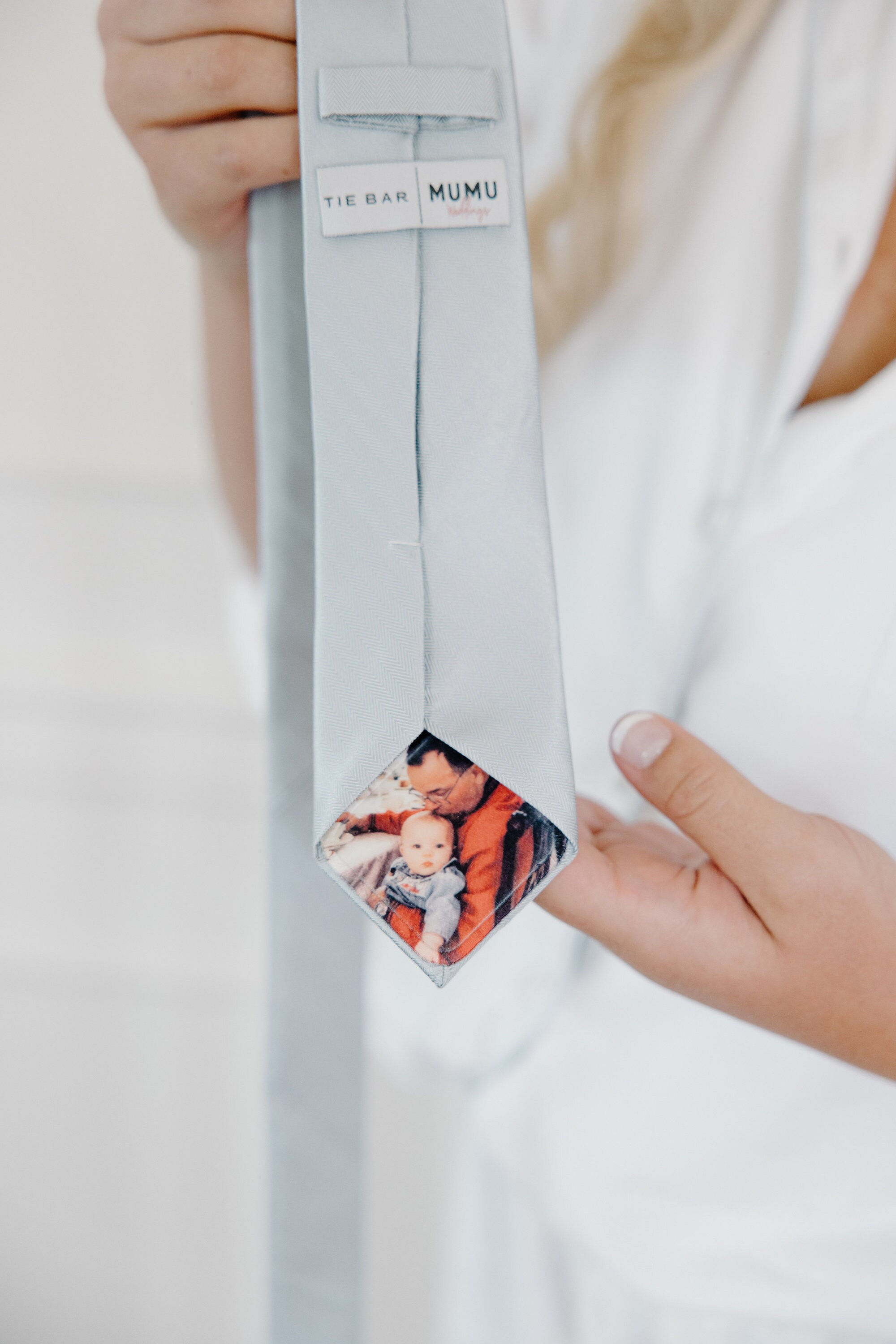 dad wedding tie patch