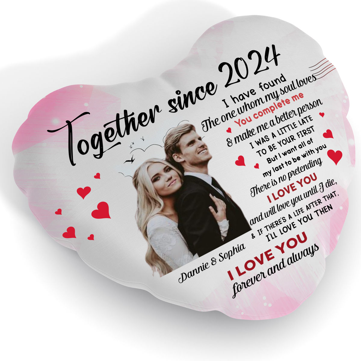 Photo Pillow - Photo Upload - Gift For Couples Wedding  - I Love You Forever And Always_4