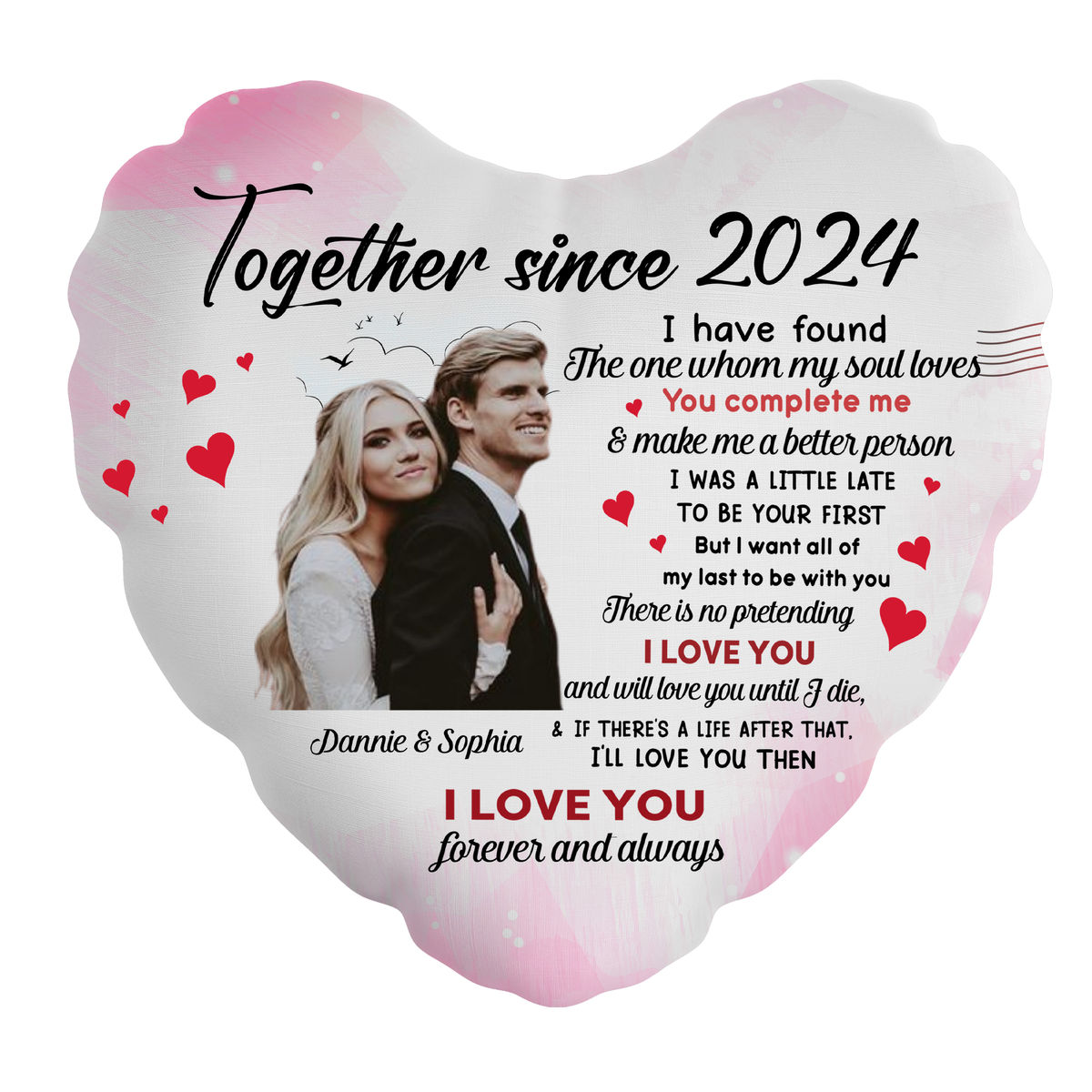 Photo Pillow - Photo Upload - Gift For Couples Wedding  - I Love You Forever And Always_5