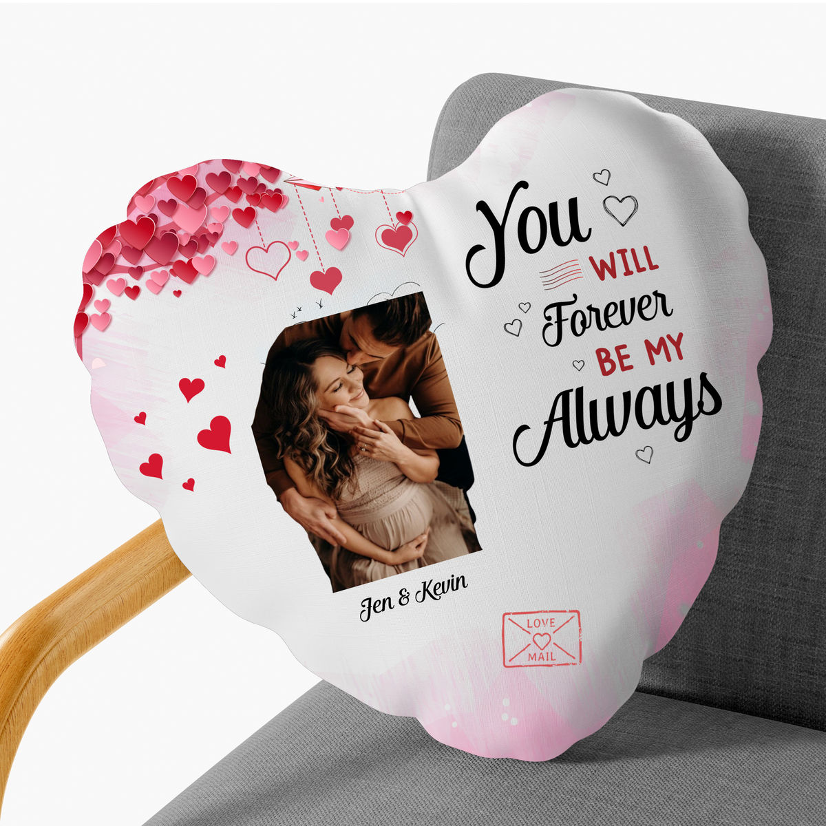 Photo Pillow - Photo Upload - Gift For Couples Wedding  - You Will Forever Be My Always_3