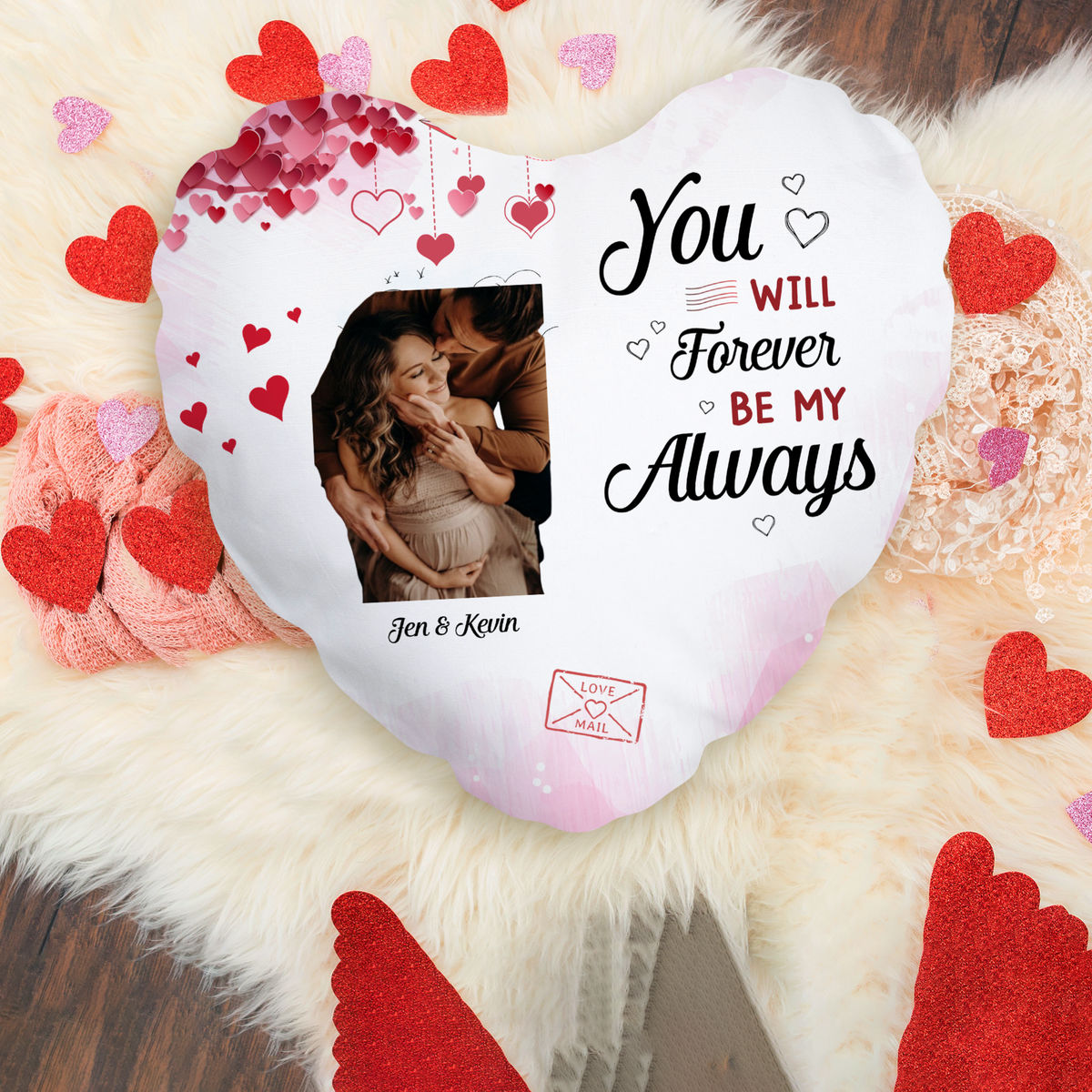 Photo Pillow - Photo Upload - Gift For Couples Wedding  - You Will Forever Be My Always_6