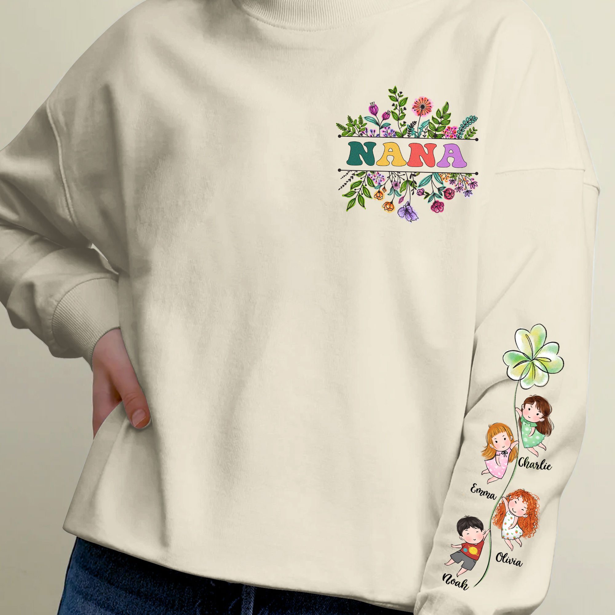 Personalized Sweatshirt - Nana, Grandma- Best Gift for Mom